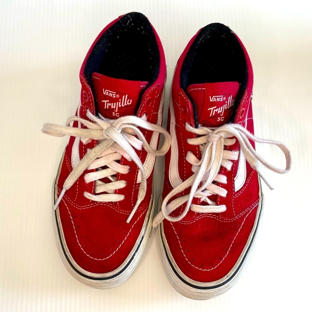 Vans Pro Trujillo SG Sneakers Mens Size 6.5 Red Skater Skateboard Shoes Suede